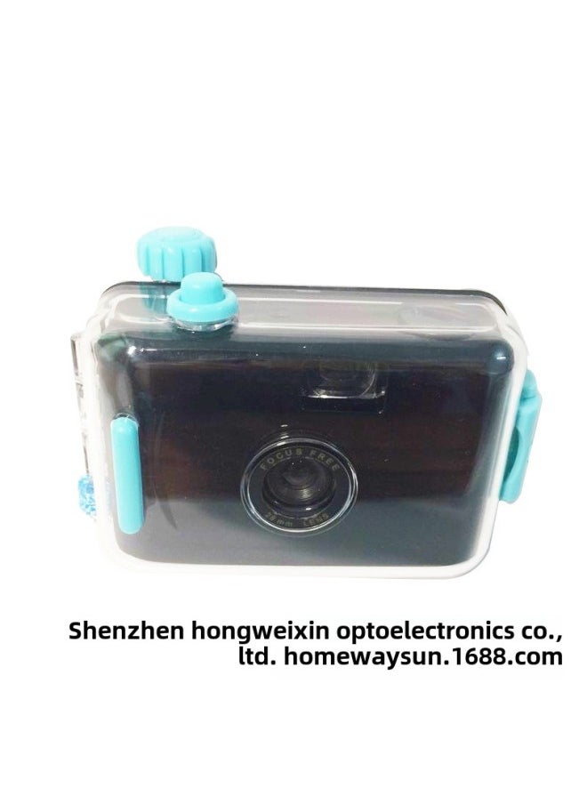 Black Powder Shell Cute Mini Children Camera HD Toy Non-disposable Creative Camera Gift For Men And Women-Color:Black Green Shell