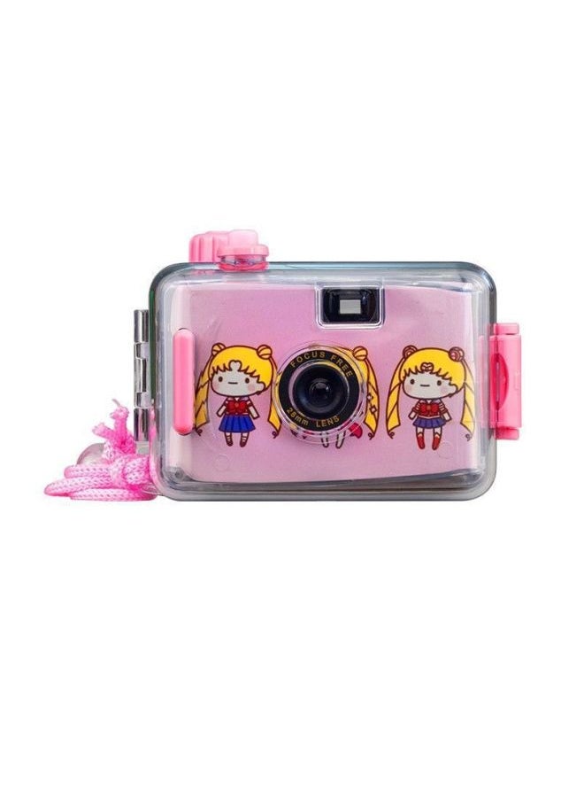 Film Camera Ins Retro Film Camera Non-disposable Waterproof Fool Camera Student Creative Photography Gift-Color:Beautiful Girl_package 2 (18 Colorful Films)