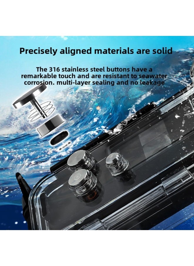 Applicable To Dajiang Pocket3 Waterproof Shell Filter Multifunctional Accessories Handheld Stabilizer Glass Protective Shell-Color:DJI Pocket 2 Waterproof Shell Diving Yellow Filter