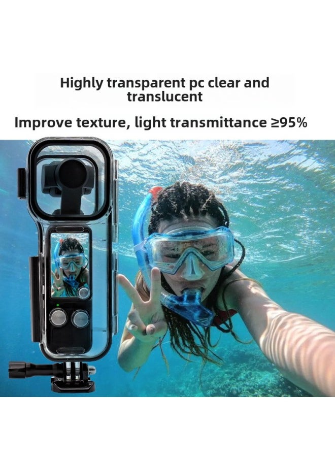Applicable To Dajiang Pocket3 Waterproof Shell Filter Multifunctional Accessories Handheld Stabilizer Glass Protective Shell-Color:DJI Pocket 2 Waterproof Shell Diving Yellow Filter