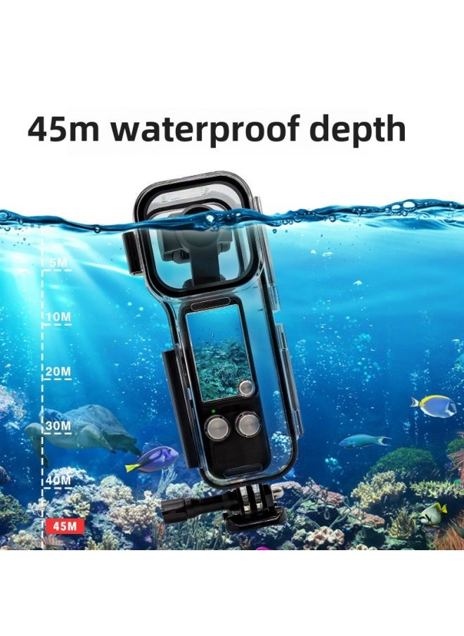 Applicable To Dajiang Pocket3 Waterproof Shell Filter Multifunctional Accessories Handheld Stabilizer Glass Protective Shell-Color:DJI Pocket 2 Waterproof Shell Diving Yellow Filter