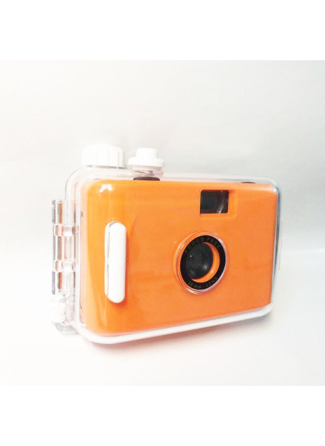 Source Manufacturer 135 Retro Film Film Fool Underwater Waterproof Diving Non-polaroid Camera Customization *made In Stock-Color:Orange White Shell