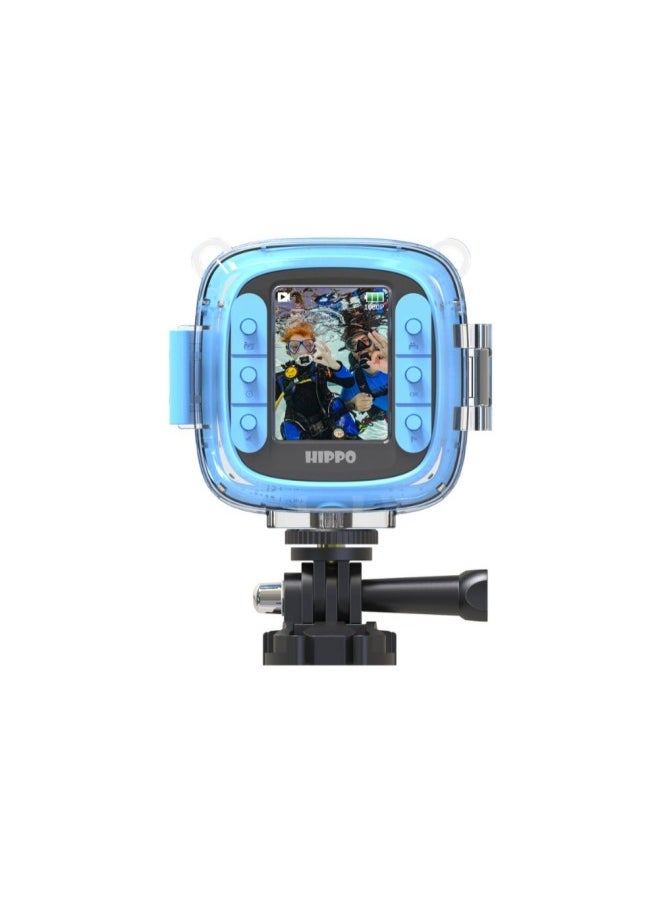 Explosions Children's Camera Riding Sports DV Camera 1080P HD Waterproof Anti-drop Camera Camera-Color:sky Blue
