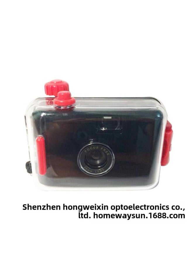 Source Manufacturer 135 Retro Film Film Fool Underwater Waterproof Diving Non-polaroid Camera Customization *made In Stock-Color:Black Red Shell