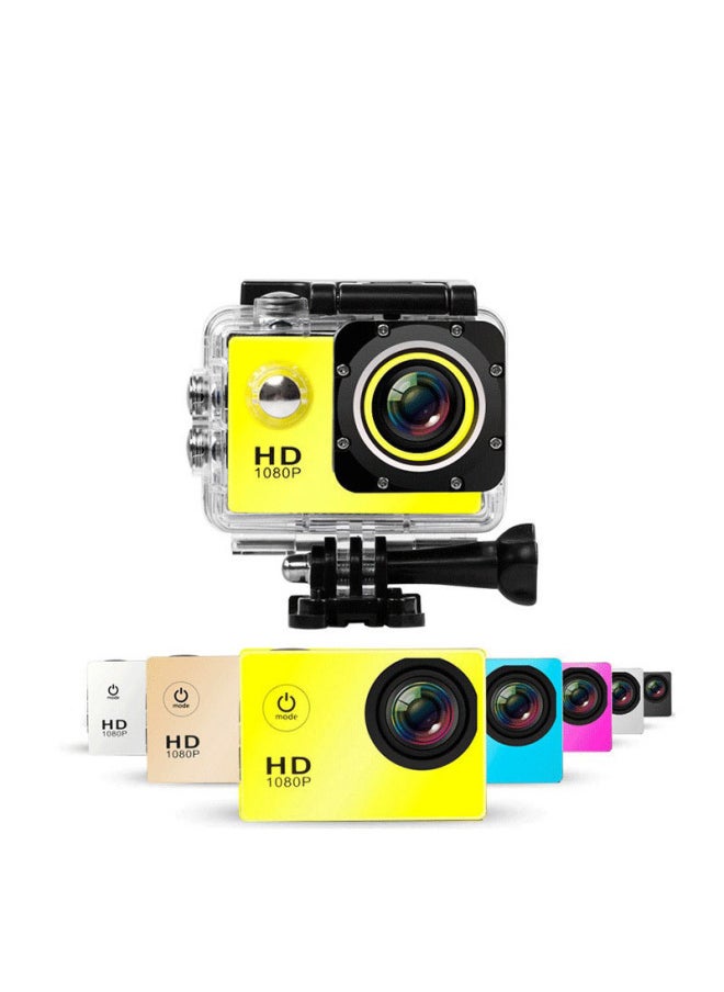 Outdoor Waterproof Sports DV Waterproof Diving Camera Underwater Sports Camera Black Yellow Blue White-color:Gold