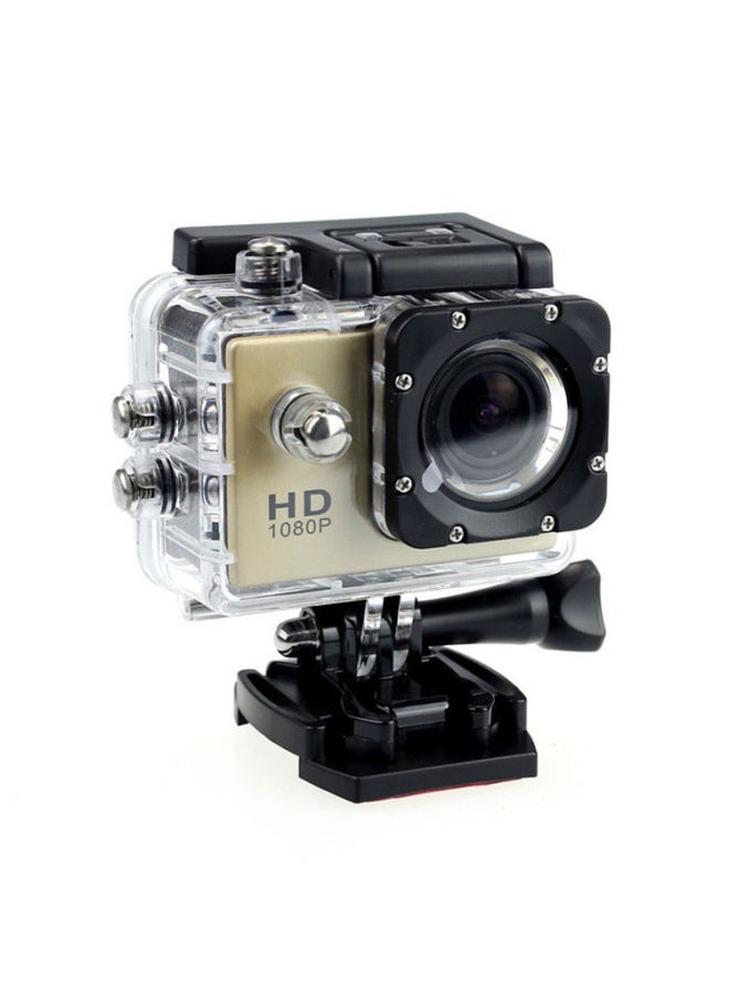 Outdoor Waterproof Sports DV Waterproof Diving Camera Underwater Sports Camera Black Yellow Blue White-color:Gold