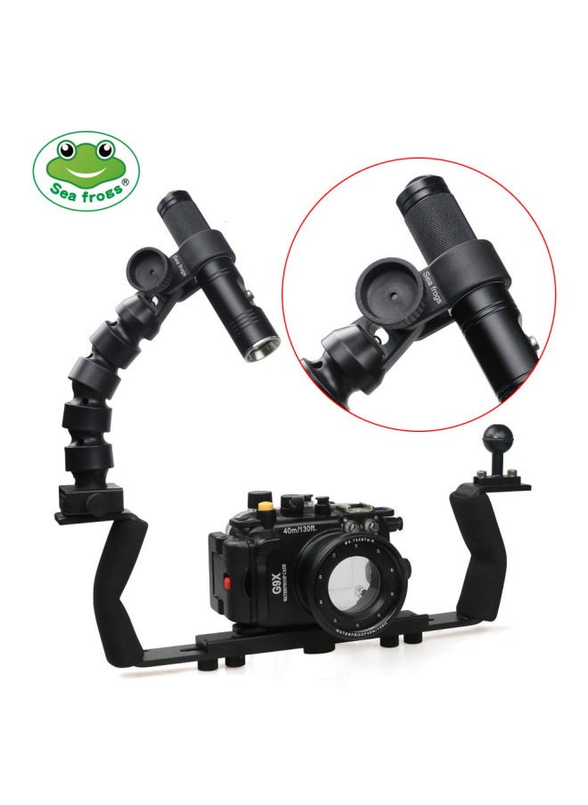 Sea Frog Electric Clip Diving Accessories Underwater Flashlight Clip 20-38mm Lamp Arm Clip Underwater Photography Equipment-Color:30mm