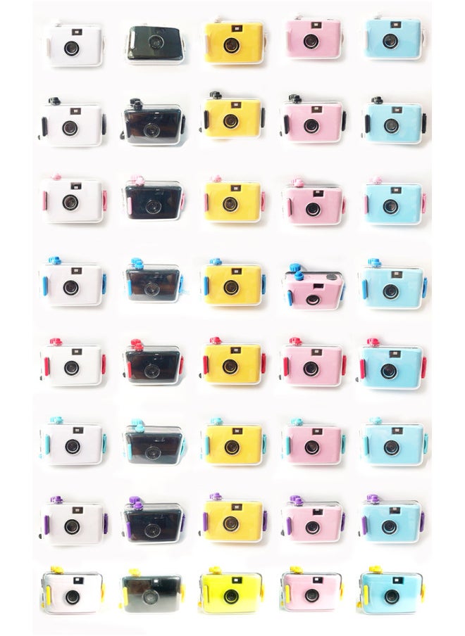 Gift Film Camera Can Be Set * Picture 35MM Retro Waterproof Film Fool Camera Manual Children Dive-Color:Message Color