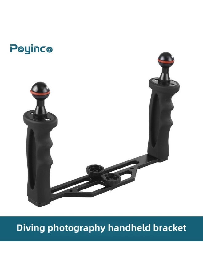 B Underwater Photography Diving Accessories Deep-sea Anti-rust SLR Sports Diving Bracket Camera Accessories-Color:Black