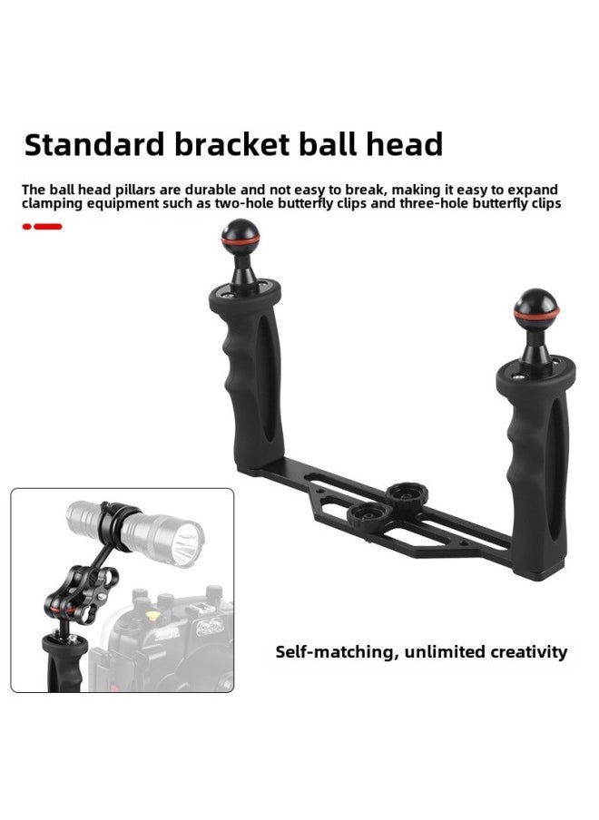 B Underwater Photography Diving Accessories Deep-sea Anti-rust SLR Sports Diving Bracket Camera Accessories-Color:Black
