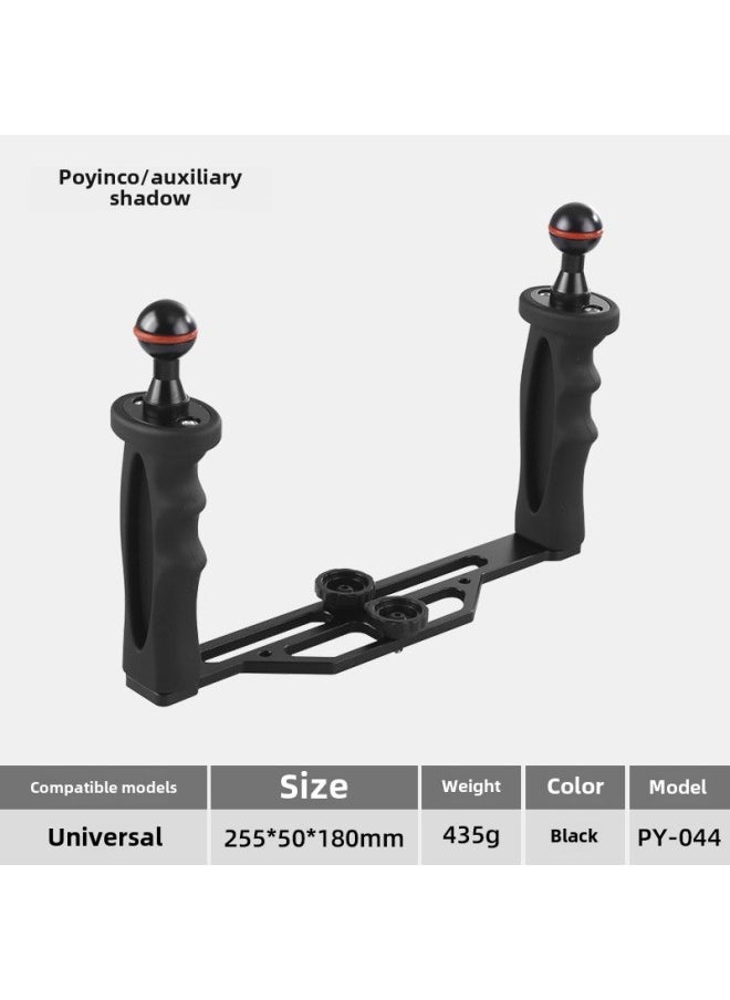 B Underwater Photography Diving Accessories Deep-sea Anti-rust SLR Sports Diving Bracket Camera Accessories-Color:Black