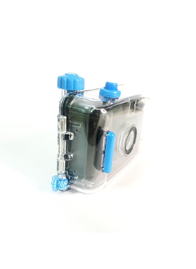 Transparent Blue Shell Camera Photo 135 Film Internet Celebrity Non-polaroid Student Model Cheap Fool Camera Gift-Color:Green Yellow Shell