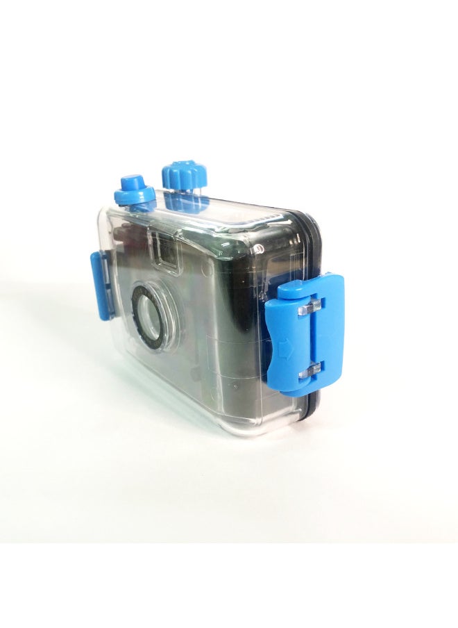 Transparent Blue Shell Camera Photo 135 Film Internet Celebrity Non-polaroid Student Model Cheap Fool Camera Gift-Color:Green Yellow Shell