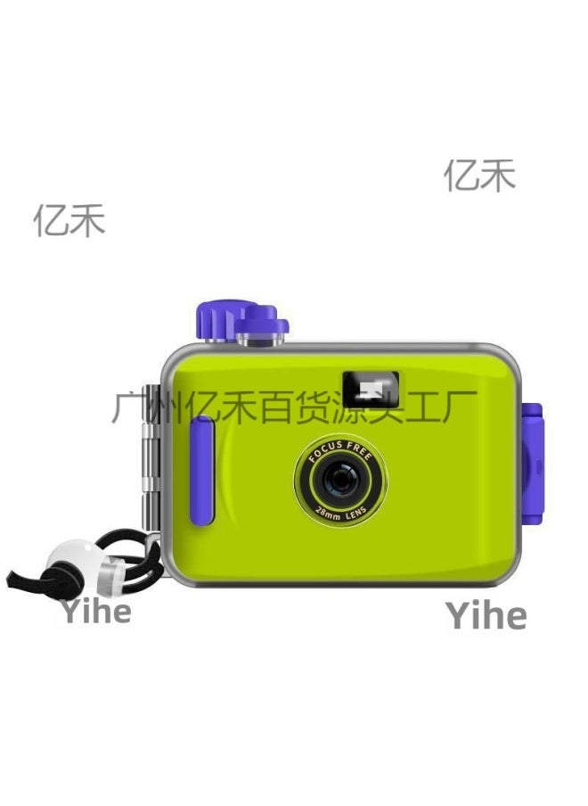Film Camera Ins Retro Film Camera Non Disposable Waterproof Point-and-shoot Camera Student Creative Photography Gift-Color:Little Ding Dong_official Standard Configuration