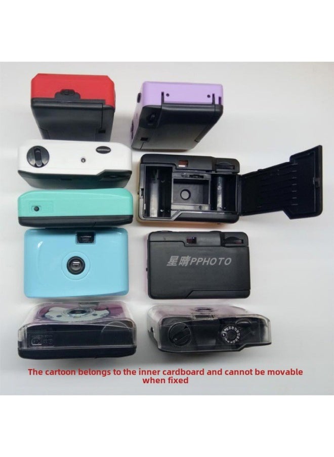 One-piece Hot Waterproof Camera Retro Film Camera 135 Color Cartoon Cute Gift Camera-Color:Red