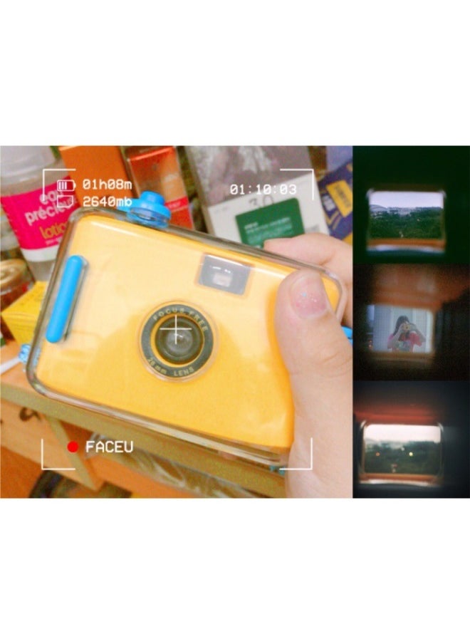 One-piece Hot Waterproof Camera Retro Film Camera 135 Color Cartoon Cute Gift Camera-Color:Red