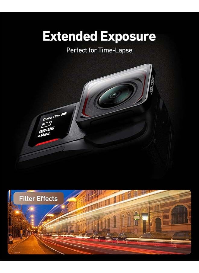TELESIN ND/CPL Filter Set Compatible with Insta360 ACE PRO & ACE PRO 2, 4 Pack ND8 ND16ND32 CPL Polarizer Neutral Density Filters with Multi Coated HD Optical Glass/Aluminum Frame for Action Camera