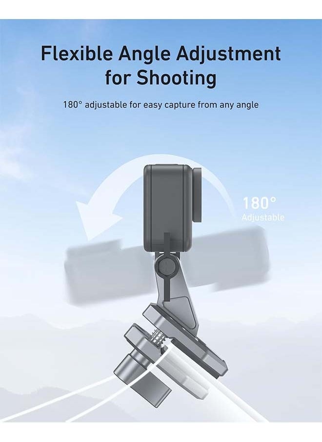TELESIN Motorcycle Windshield Clip Camera Mount, Quick Release Motorbike Windscreen Clamp for Go Pro 13 12 11 10 9 8 7 DJI Action 5 Pro Action 4 3, Compatible with Insta360 X5 X4 X3 Sports Action Cam