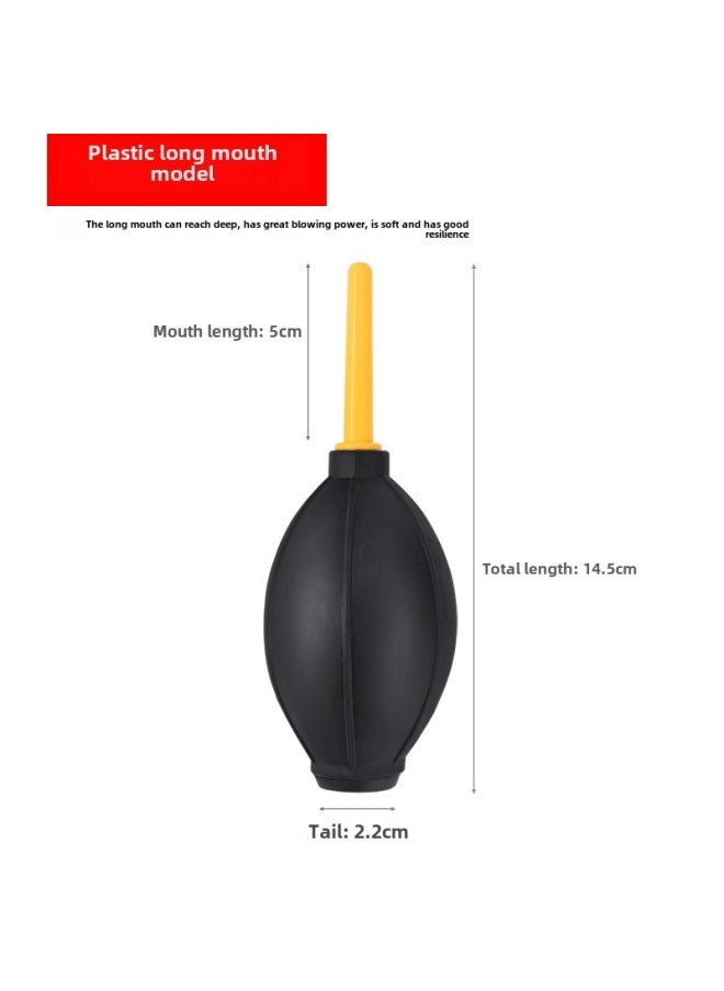 Blow Balloon Skin Tiger Powerful Air Blow Camera Lens Cleaning Micro SLR Silicone Computer Keyboard Dust Removal Dust Blow Ball-Color:Black Long Mouth Blowing Dust Ball