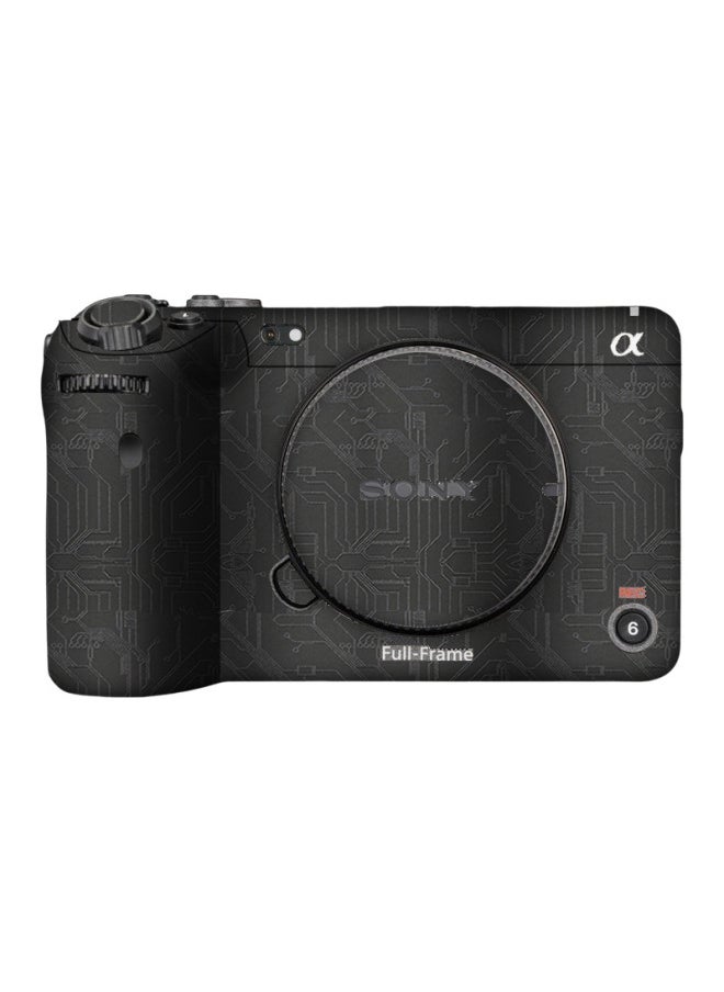 Walking Donkey Suitable For Sony FX3 Camera Protective Film Full-frame Full-cover Protective Film Sticker Cartoon Color Leather-Color:Circuit Black