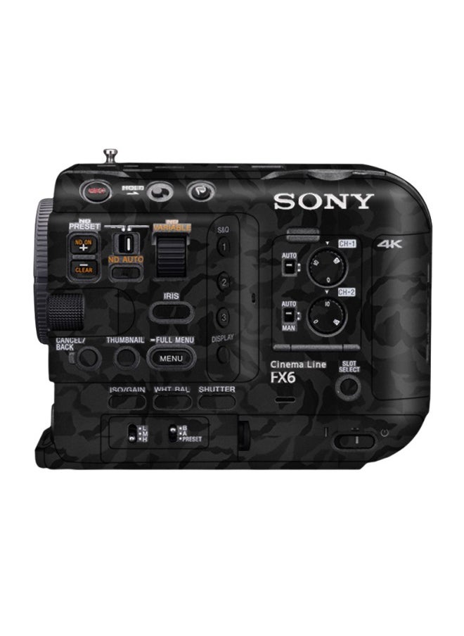 Walking Donkey Suitable For Sony FX6 Body Camera Protection Film Fx6 Protective Film Sticker Cartoon Color Leather-Color:Ghost Black