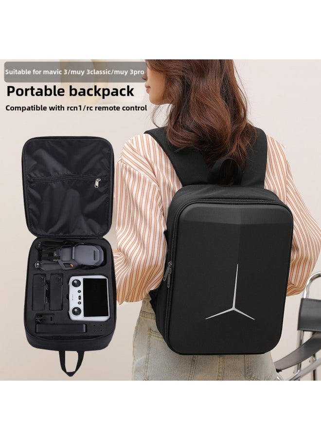 Suitable For DJI MAVIC MAVIC 3 CLASSIC/yu 3PRO Cosmetics Bag Backpack Backpack Storage Box-Color:Royal 3/yu 3CLASSIC/yu 3PRO Backpack-Size:About 36*26.5*11.5cm