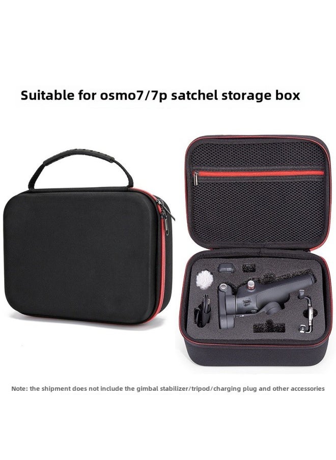 Applicable To For DJI Dajiang OSMO 7/7P Storage Bag Mobile7 Handheld Yuntai Stabilizer Storage Box Lingmou 7 Pack-Color:Black-Size:26/17/8.5cm