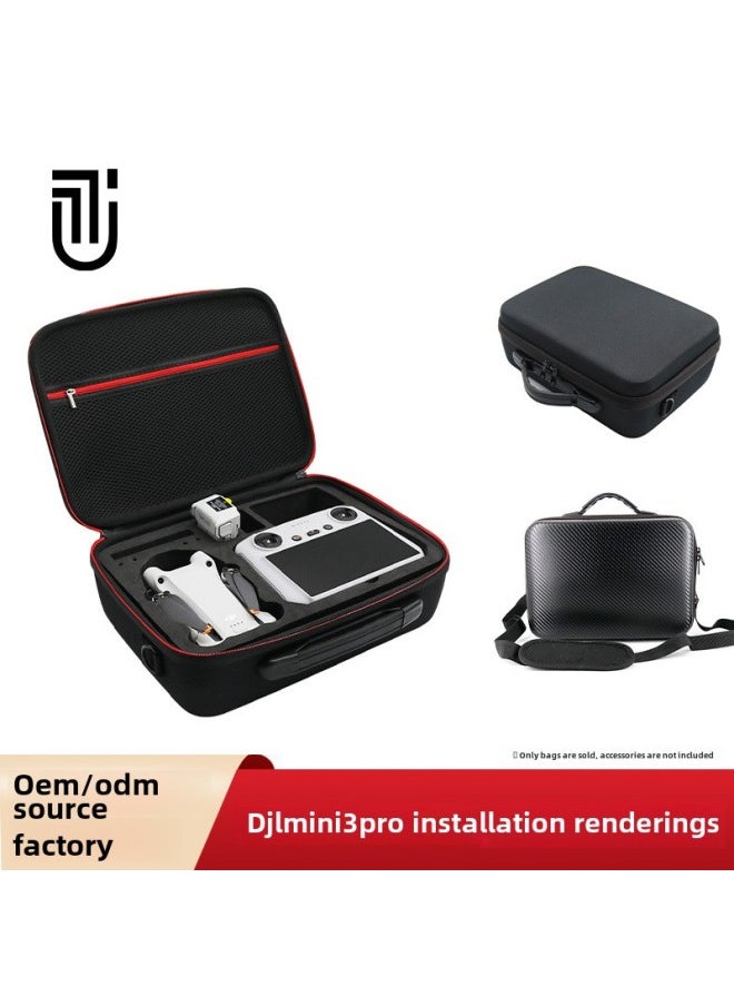 For DJI Dajiang Mini3Pro UAV Bag Digital Aerial Photography Shoulder Crossbody Portable Mini3 UAV Storage Bag-Color:Pc Hard Shell Suitcase (black Shoulder Strap Model)-Size:According To Picture Size