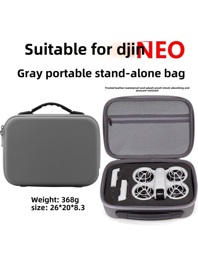 Suitable For DJI For DJI NEO Universal Waterproof Walking Bag Single Shoulder Crossbody Small Backpack Portable UAV Storage Bag-Color:Gray