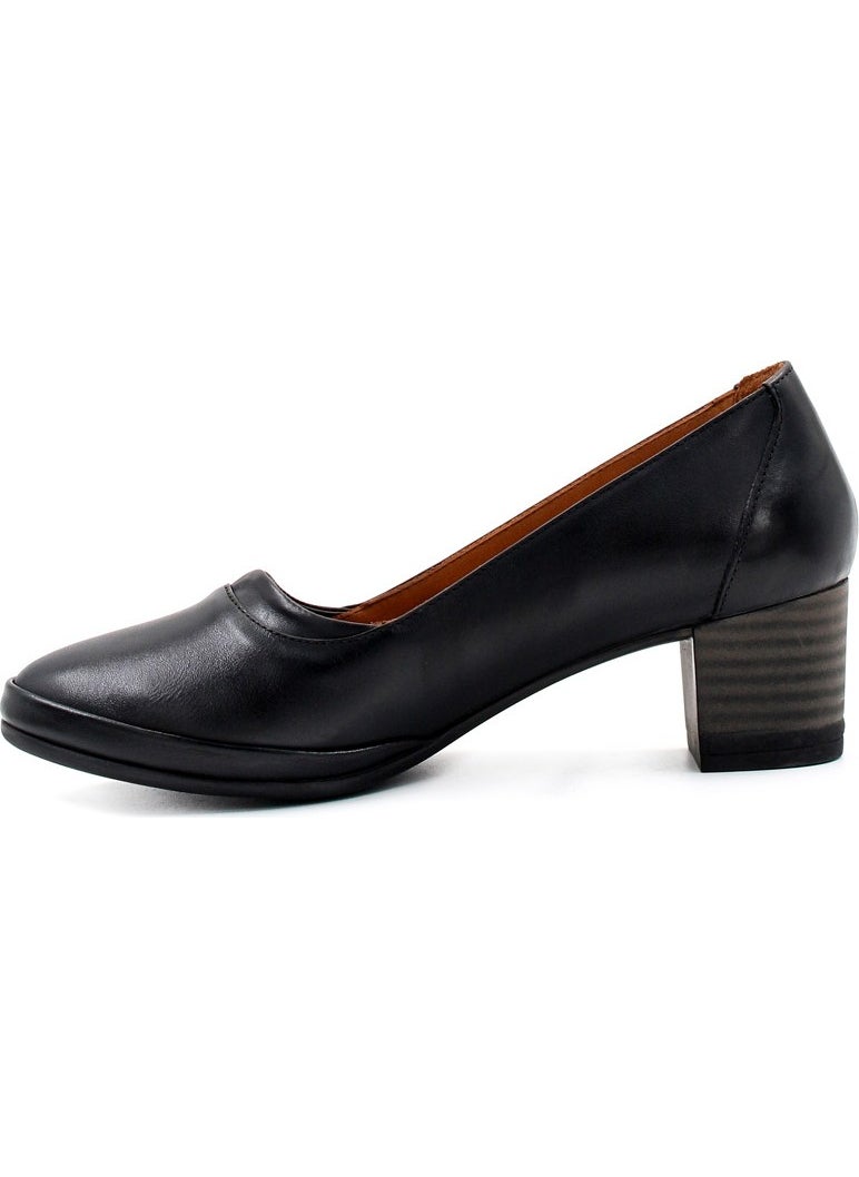 Genuine Leather Women's Chunky Heel Shoes 411ZA277