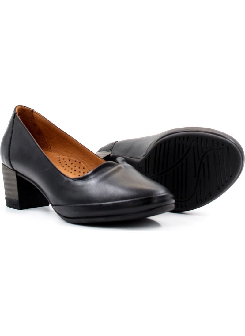 Genuine Leather Women's Chunky Heel Shoes 411ZA277