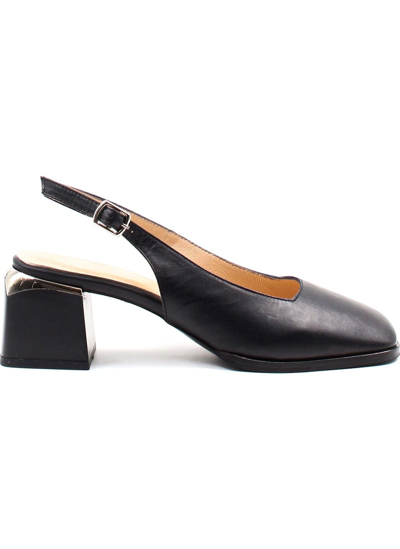 Leather Women's Thick Heeled Shoes 010ZA8558