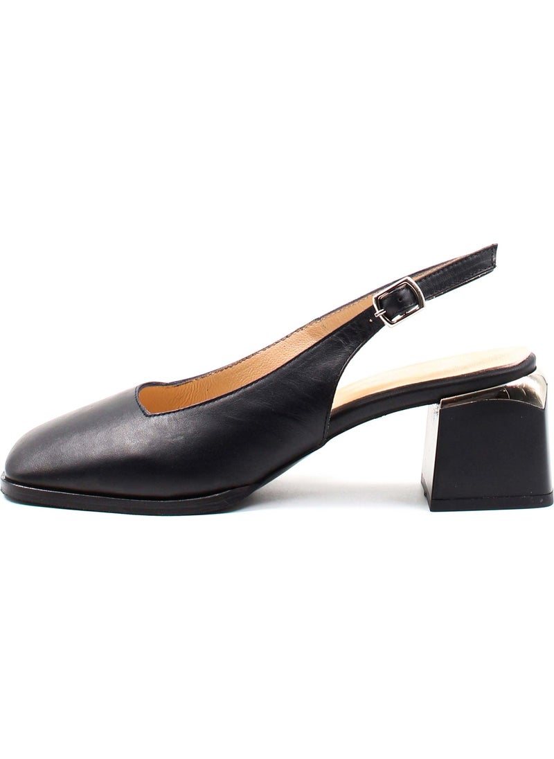 Leather Women's Thick Heeled Shoes 010ZA8558