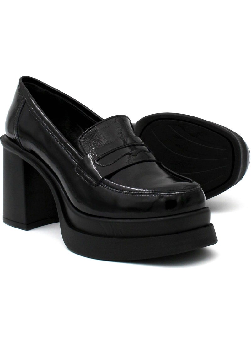 Genuine Leather Women's Chunky Heel Shoes 281ZA2405