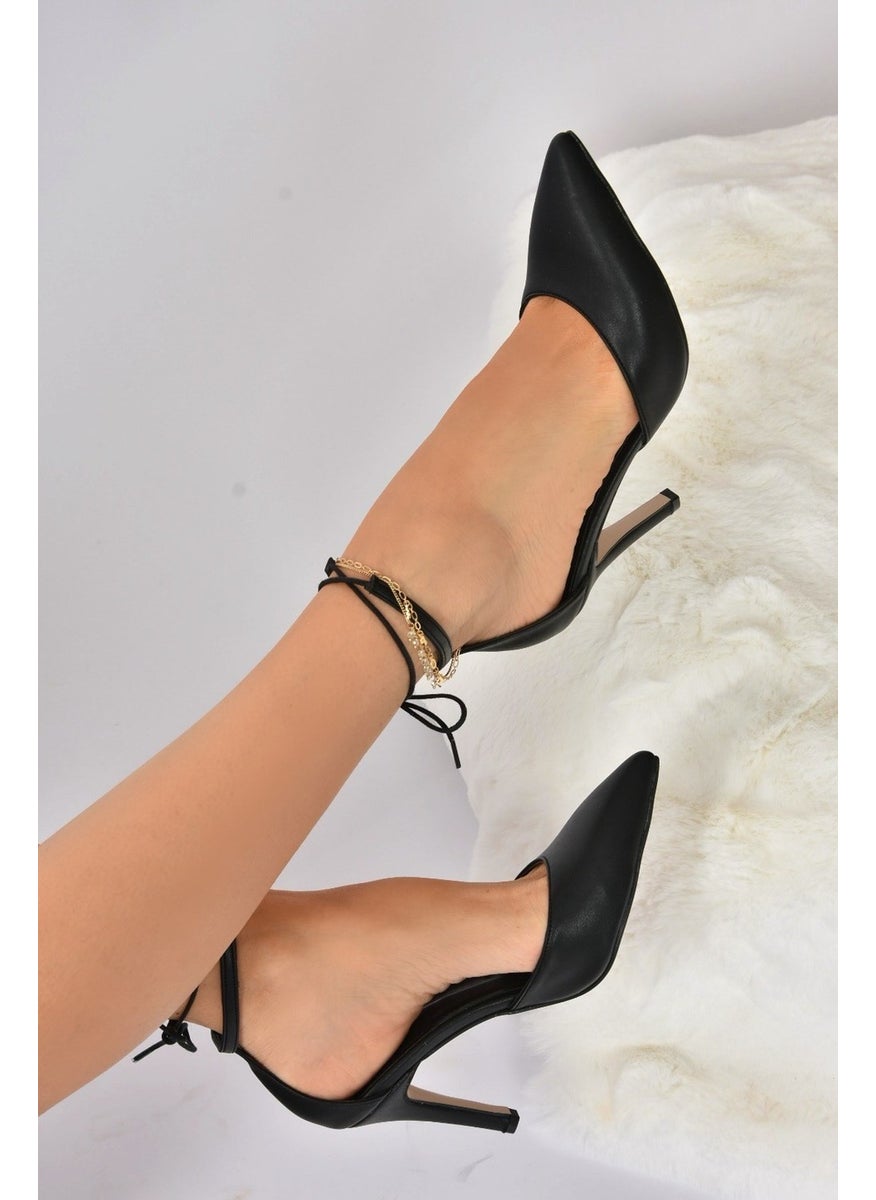 Black Pointed Toe Women's Heeled Shoes K404810209