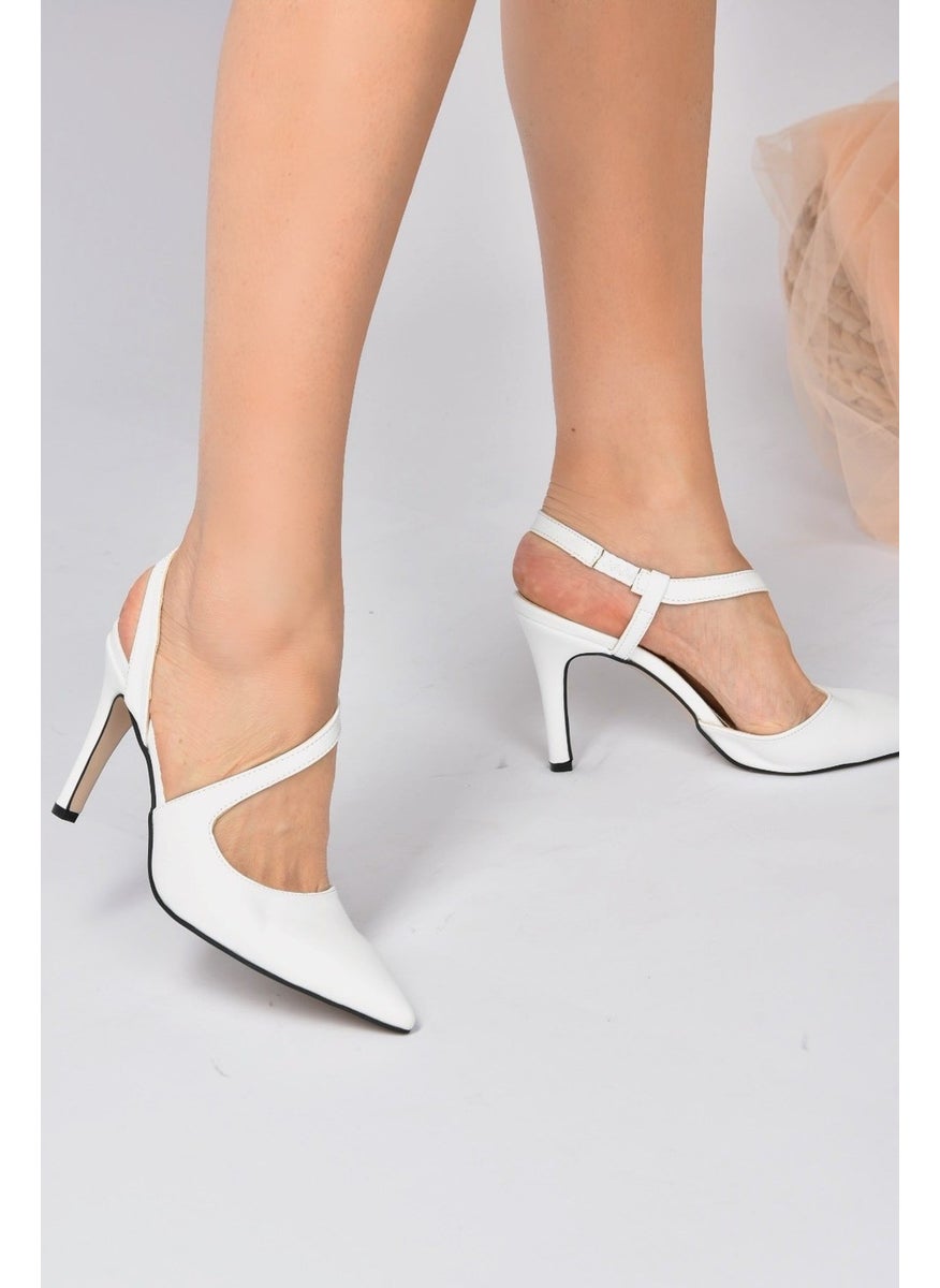 White Pointed Toe Women's Heeled Shoes K404910809