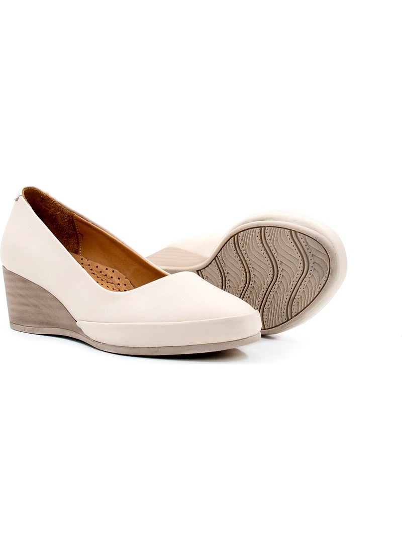 Leather Women's Wedge Heel Shoes 411ZA291