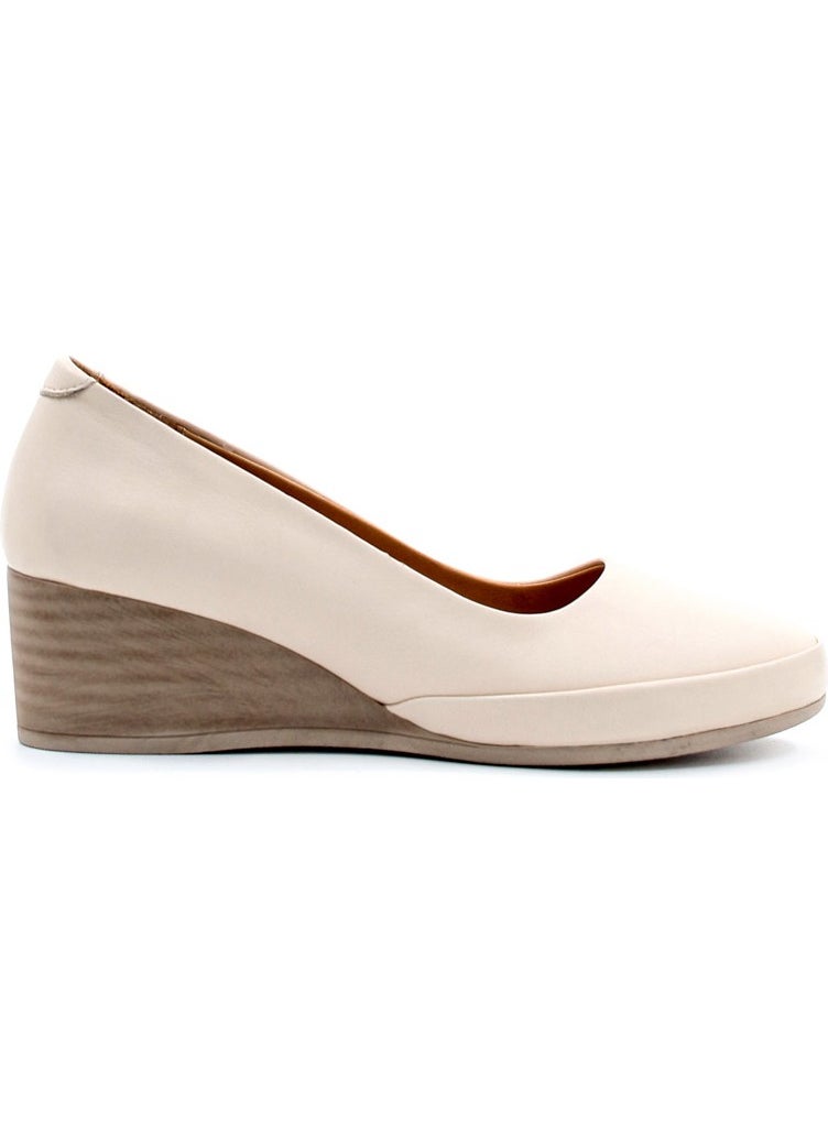 Leather Women's Wedge Heel Shoes 411ZA291