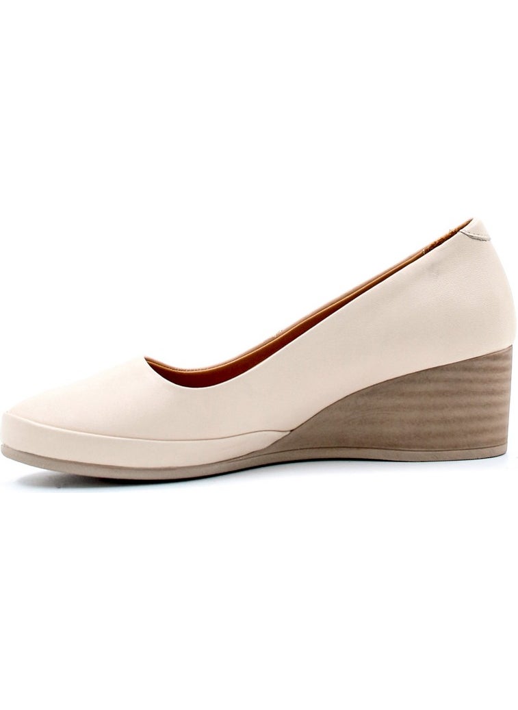 Leather Women's Wedge Heel Shoes 411ZA291