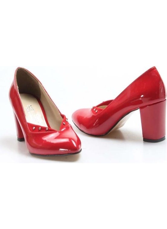 Women's Red Patent Leather High Heel Shoes 961za556