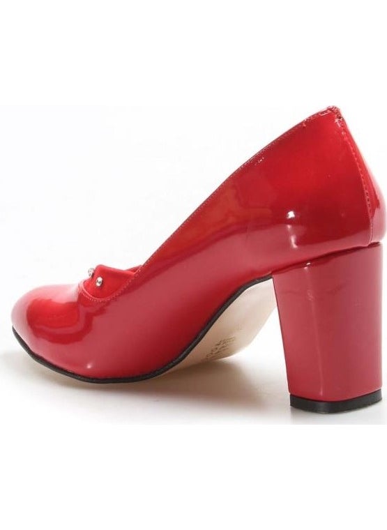 Women's Red Patent Leather High Heel Shoes 961za556