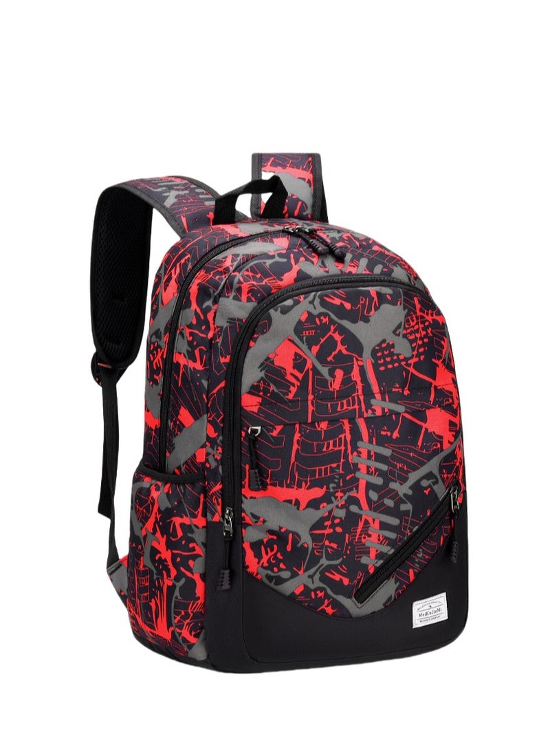 Middle and High School Students' Schoolbags, Large Capacity Backpacks, Graffiti, Light and Casual Backpacks 43*29*20CM