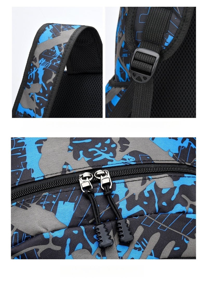 Middle and High School Students' Schoolbags, Large Capacity Backpacks, Graffiti, Light and Casual Backpacks 43*29*20CM