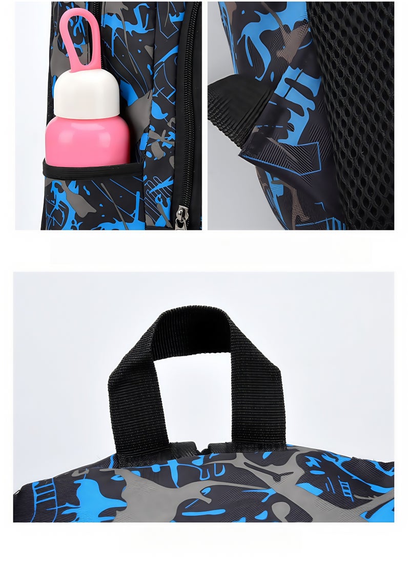 Middle and High School Students' Schoolbags, Large Capacity Backpacks, Graffiti, Light and Casual Backpacks 43*29*20CM