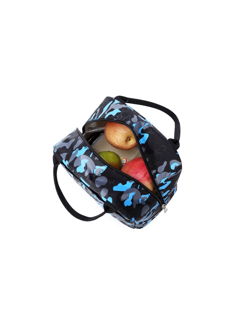 Primary and Secondary School Students' Backpack Camouflage Print Schoolbag Boys and Girls Backpack 31*40*13CM +Lunch bag + Pencil Case Three-piece Set