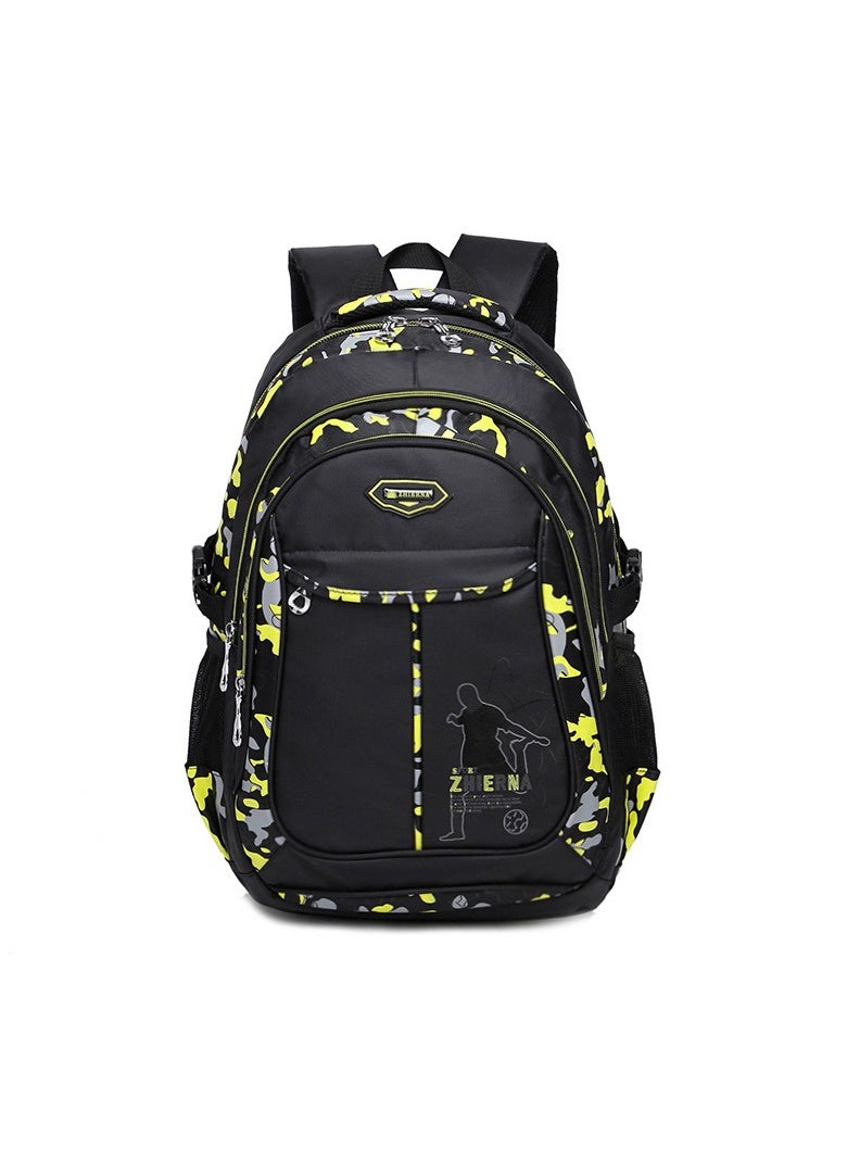 Primary and Secondary School Students' Backpack Camouflage Print Schoolbag Boys and Girls Backpack 31*40*13CM +Lunch bag + Pencil Case Three-piece Set