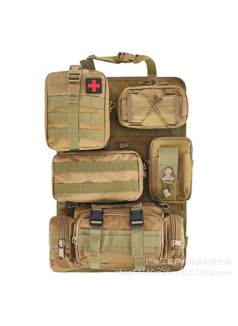 Tactical Seatback Organizer Storage Hanging Bag Sand color
