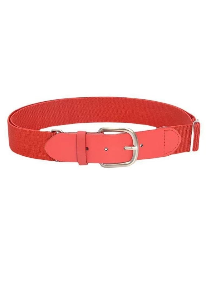 Elastic Baseball Belt for Men and Women Red