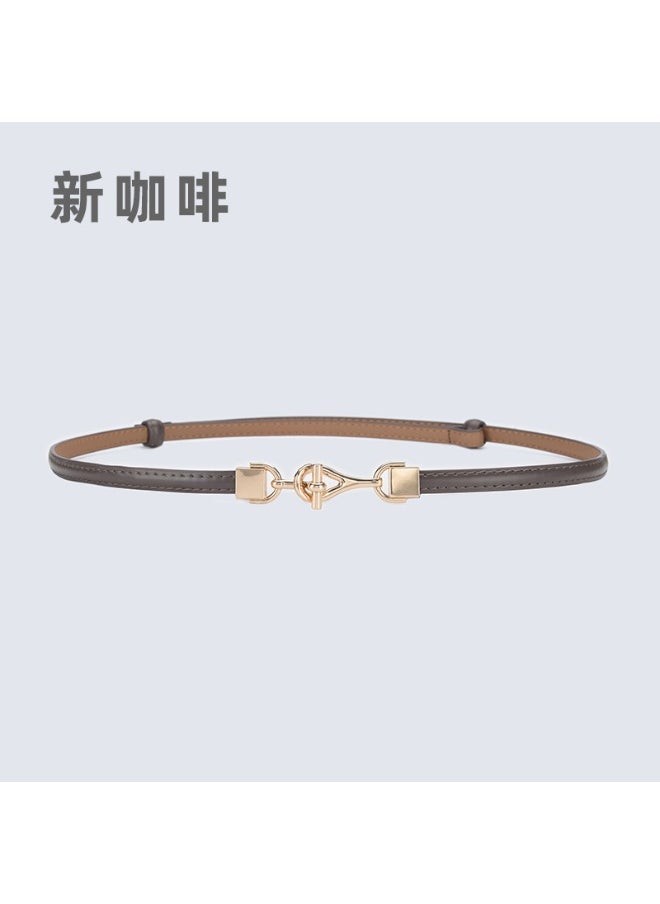 Fashionable Thin Womens Waist Belt 10369-New Coffee