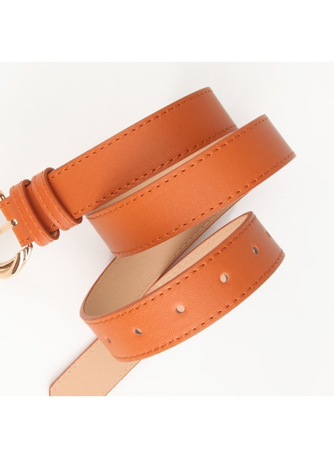 Fashionable Korean-style Alloy Belt for Dresses and Jeans White